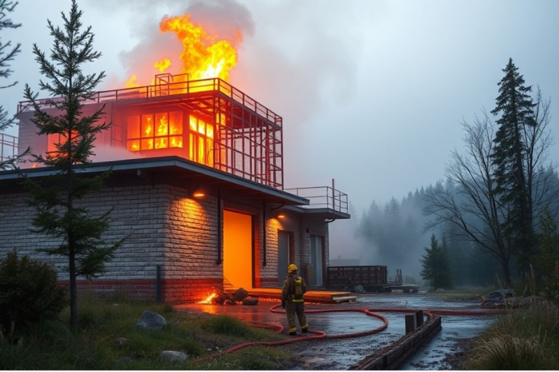 Projeto de combate a incêndio eficiente para ambientes comerciais